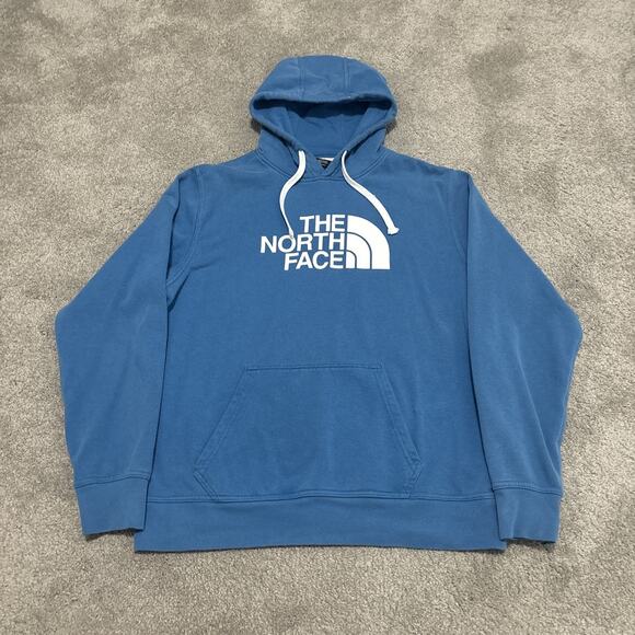 The North Face Men's Size Medium Blue Hoodie Pullover Sweatshirt - Picture 1 of 5
